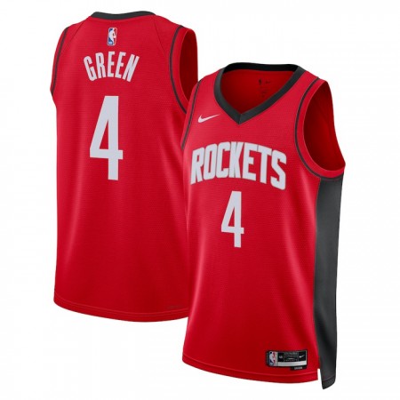 NBA Mænd Trøje Houston Rockets Jalen Green 0 2022-23 Nike Icon Edition Rød Swingman